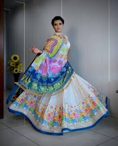 デザイナー2023年インドシルクブライダル<span class=keywords><strong>Lehnga</strong></span> Choli女性用ウェディングドレスと女の子用パーティーウェア