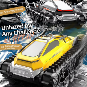 4WD RC araba 2.4G amfibi 4 tekerlek uzaktan kumandalı kamyon tırmanma Off Road su geçirmez zırhlı araçlar çocuk oyuncakları oyuncak tankı - Product Image 5