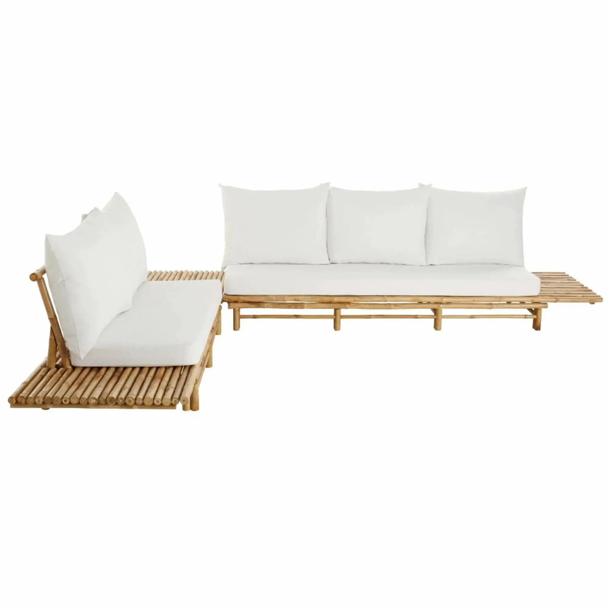 Meubles d'extérieur en bambou Canapés de jardin et de patio Ensembles de meubles Canapé d'extérieur sectionnel