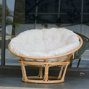 Top Quality Indoor Outdoor Home Furniture Rattan <strong>Papasan</strong> Chair Patio Garden Papasans with Cushion - Product Image 5