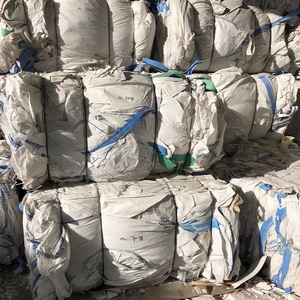 Beyaz PP Jumbo büyük çanta hurda polipropilen atık plastik malzeme Jumbo çanta