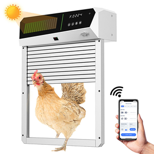 Porta pollaio automatico ad energia solare Coop porta 4 modalità con sensore di luce Timer programmabile di monitoraggio Video di controllo remoto - Product Image 1