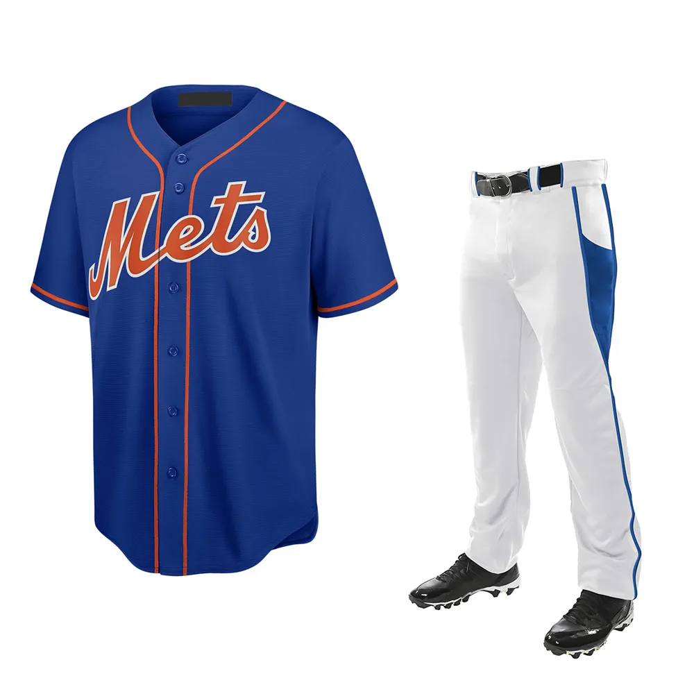Ropa de equipo Conjuntos de uniformes de béisbol Diseño personalizado Uniforme de béisbol de manga corta para la venta en línea