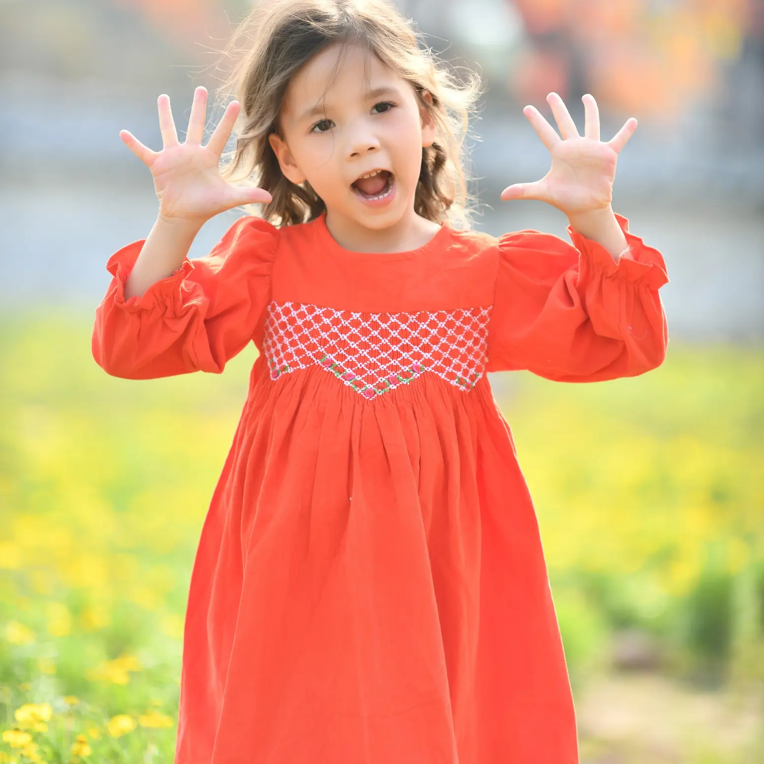 Bán Buôn Smock Giáng Sinh Dresses Cho Trẻ Em Cô Gái Nhỏ Tay Áo Cô Gái Bên Chất Lượng Cao Quần Áo Bé Gái Từ Việt Nam