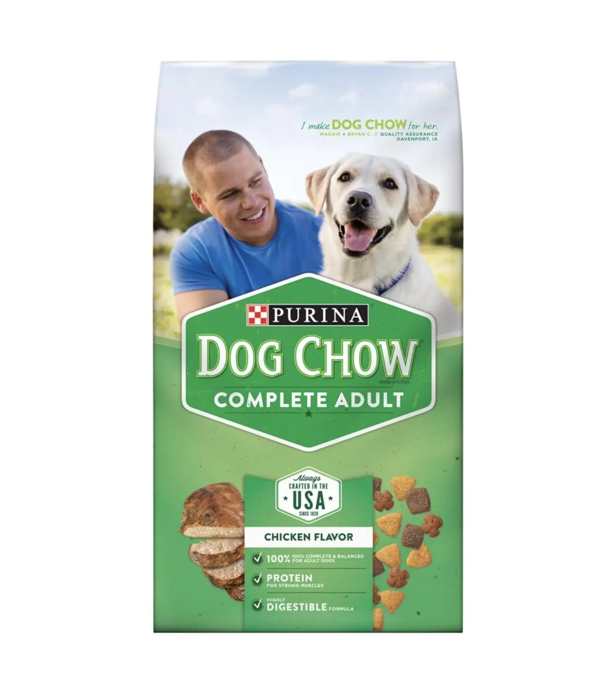 Toptan, sağlıklı Purina köpek Chow gerçek tavuk yetişkin kuru köpek maması ile günlük tam beslenme 8.8 Lb (4kg) çanta
