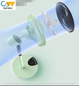 Büyük rüzgar hava sirkülasyonu elektrikli fan ev DC standı iki tarzı fan ses uzaktan kumanda akıllı dilsiz elektrikli fan - Product Image 6