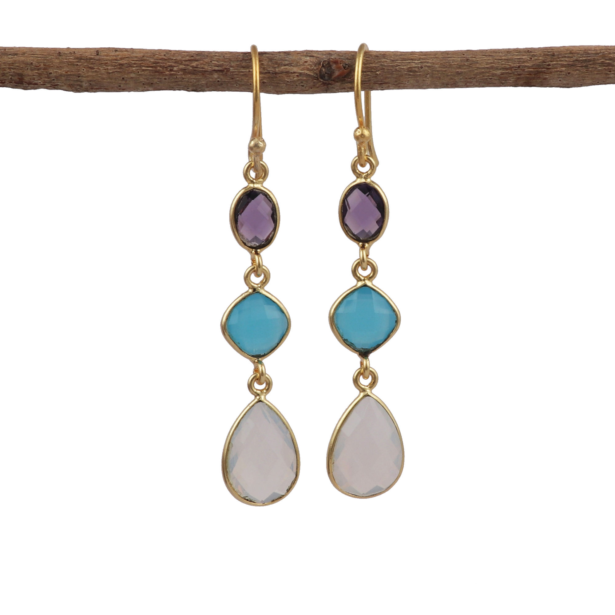 สีม่วง, สีฟ้า, สีขาว