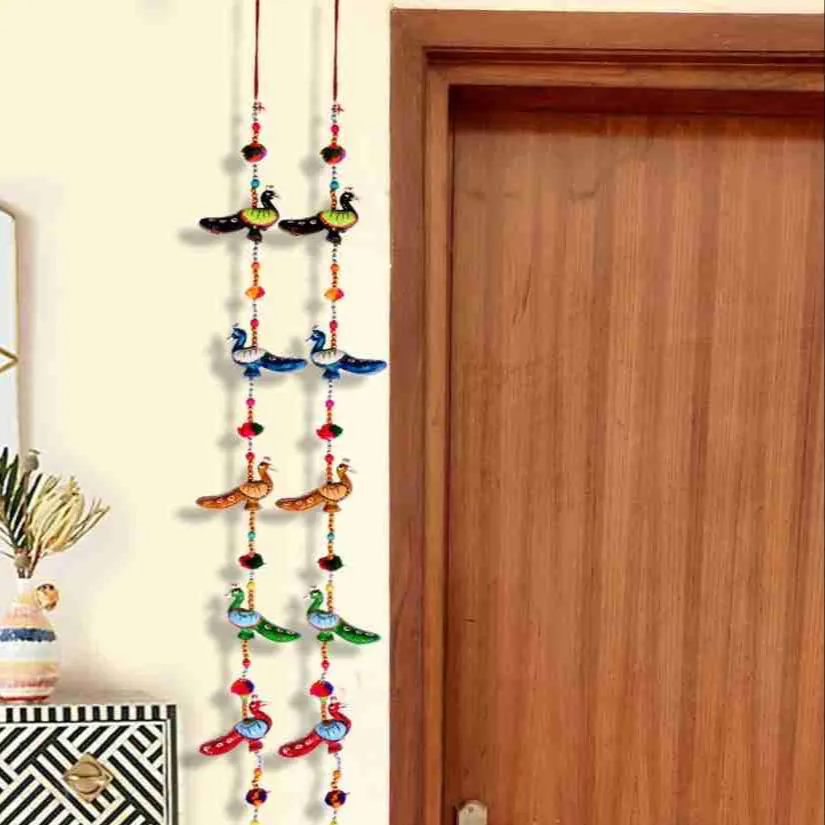 New Jaipur Handwerk traditionelle Tür behänge Glocke Toran Packung mit 1 mehrfarbigen Tür-und Wandbehängen für Wohnkultur