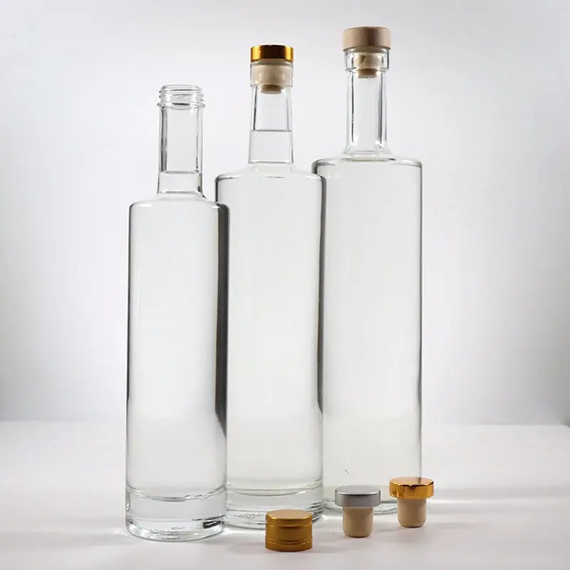 Factory Manufactured Different Sizes Custom Empty Packing Glass Vodka Bottle