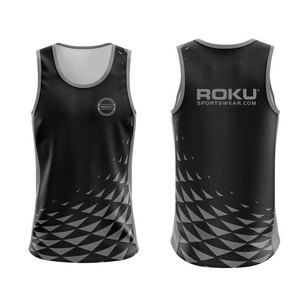 男性用タンクトップジム用エクササイズフィットネスシングレットポリエステル & スパンデックスXLサイズサマープリントデコレーション - Product Image 5