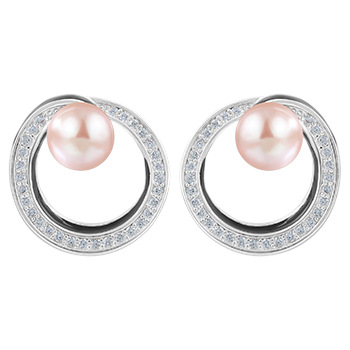 Pearl earrings (Purple)