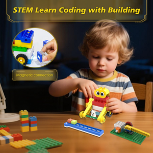 Kit de robot de codificación sin pantalla ICBlocks para niños de 3 a 6 años, juguete STEM inteligente de bloque, juego de robótica educativa preescolar - Product Image 2
