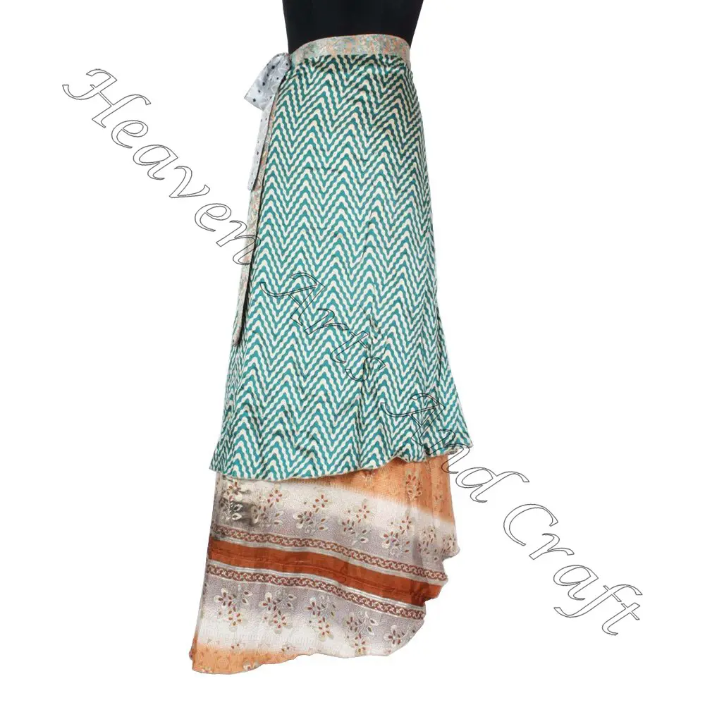 Silk Wrap Around Skirts Brazil Mexico boho stylish multi color summer wear comfortable fashion hippie style free size gypsy