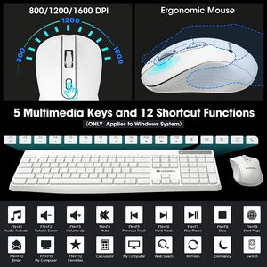 KOORUI 2.4G Silent Full Size Keyboard 3DPI <strong>Mouse</strong> <strong>Combos</strong> <strong>Wireless</strong> 12 Multimedia and Shortcut Keys Desktop Computer - Product Image 4