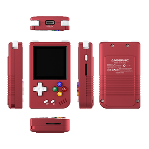 ポータブルAnbernicRG nano1.54インチIPSスクリーン64GBTFアルミニウム合金CNCミニハンドヘルドゲームコンソールキーホルダー付き