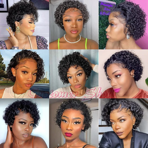 Brazilian Pixie Cut Wig <strong>Human</strong> Hair 13X1 Short Curly Lace Front Wigs <strong>Human</strong> Hair Short Curly Wigs for Black Women <strong>Human</strong> Hair - Product Image 5