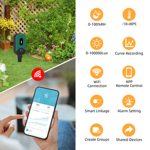 Smart Wireless Zigbee 3 em 1 Temperatura de umidade do solo e sensor de luz para jardins, fazendas e estufas.