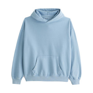 クロップドショルダー80% コットン20% ポリエステル<span class=keywords><strong>D</strong></span>プルオーバースタイルクロスオーバーネックリブドヘムカフスダストグリーン特大パーカー