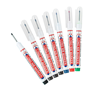 Marcador de agujero profundo de 4 colores, marcador de Punta larga impermeable y de decoloración rápida para herramienta de marcado de carpintería de Hardware - Product Image 1