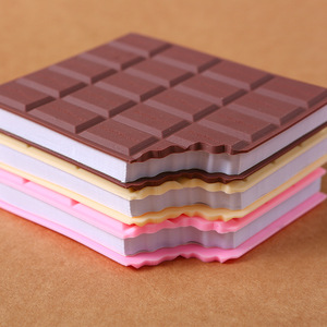 Bloco de notas em forma de biscoito para notas, caderno de chocolate macio, capa de couro pu, cadernos escolares de estudantes, livro de bolso para comida