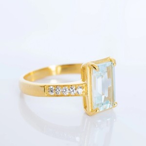 Klasik prenses kesim <span class=keywords><strong>sky</strong></span> blue topaz <span class=keywords><strong>cz</strong></span> kuvars yüzük 925 ayar gümüş eternity vermeil altın kaplama nişan düğün band yüzük