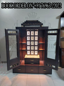 Modish tasarım tik ahşap Mandir kapılar trend Modern tapınak tasarımları ile ev için şık tik ahşap Mandir kapılar - Product Image 5