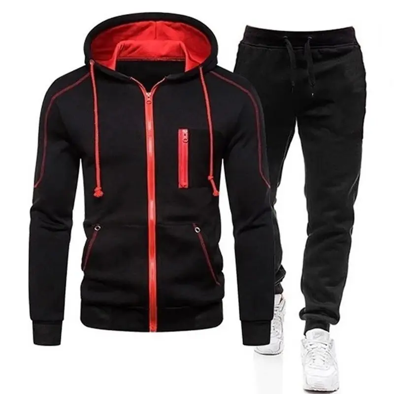 Set da uomo nuovi di zecca moda autunno inverno tuta sportiva pantaloni della tuta da uomo abbigliamento 2 pezzi set tuta Slim