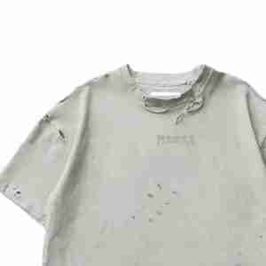 2025新着特大クロップドボクシトップ男性女性用スクリーンプリントビンテージ不快な酸洗浄Tシャツ - Product Image 6