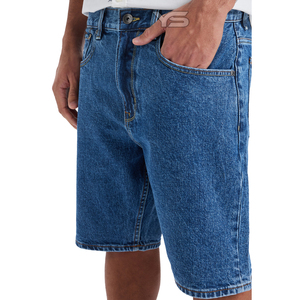 Demin % 100% pamuk düz boyalı rahat kurulu şort nefes yüksek bel İpli kapatma ile katı desen - Product Image 6