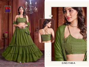 最新のデザインプレミアム品質ホワイトジョージテヘビーエンブロイダリーワークLEHENGHACHOLI BY ROYAL EXPORT