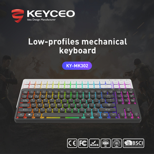 Fabricación OEM RGB 18 efecto retroiluminado teclas multifunción Teclado mecánico de bajo perfil para juegos y uso en la oficina