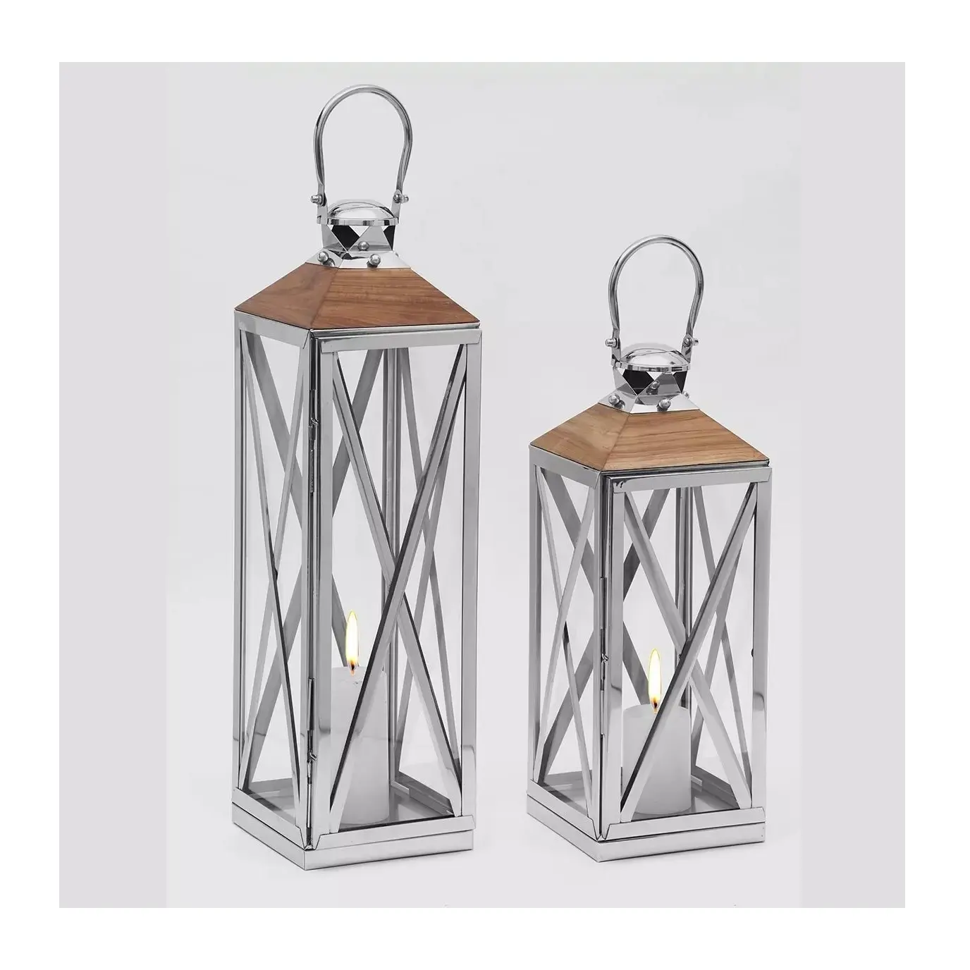 Lanterne de bougie en bois classique élégante faite à la main vente en gros Offre Spéciale lanterne d'éclairage de luxe décorative pour la maison