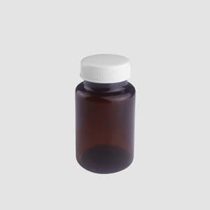 120毫升聚酯塑料瓶，带定制棕色橙色透明圆形儿童电阻越南制造商M0273