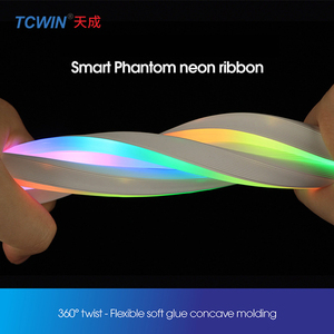 Tcwin RGBIC LED Neon işık şeritleri kiti akıllı APP kontrol 5V USB IP67 su geçirmez oyun odası ve Neon burcu PVC vücut için EPistar çip - Product Image 5