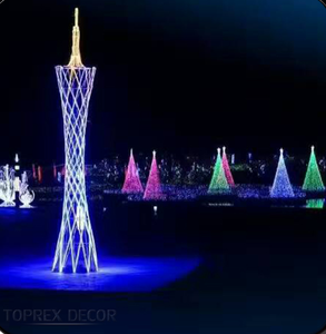 Iluminación navideña interactiva 3D programable RGB para estructura exterior IP65 Tema de árbol LED cadena decoraciones vacaciones - Product Image 6