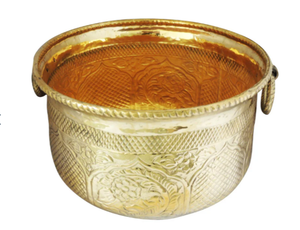 Pirinç ekici, pirinç ekici Pot Gamala Chatai altın saksı, büyük yetiştiricilerinin Metal dövülmüş çiçek vazo çiçek yetiştiricilerinin - Product Image 3
