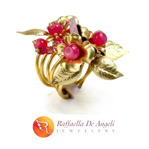 リングブーケ04 ItalianCraftmen UniqueProduct Oneoff MadeInITALYBijoux手作りジュエリービーズワークアクセサリー