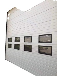Custom Classical Steel Galvanized Foam Garage Door Modern Design with <strong>Transom</strong> 110motor Driven Overhead Door - Product Image 3