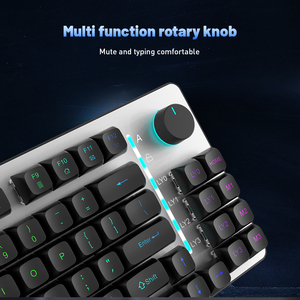 Fabricación OEM Premium VIA Teclado mecánico para juegos Funciones de teclado personalizado con perillas multifunción para PC y portátiles