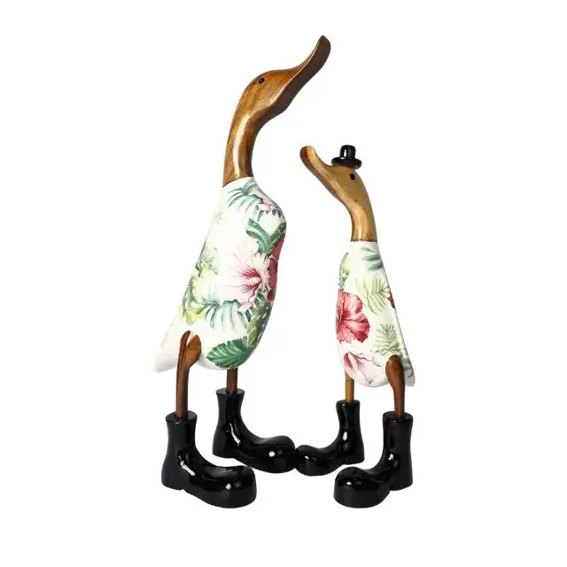 Indonesia Wooden Ducks Wholesale Bamboo Wood Duck, Bali Wooden Duck Home Decoration