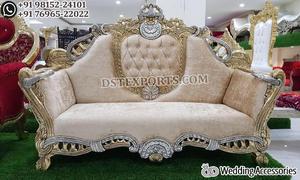 โซฟาโซฟา2ที่นั่งสำหรับงานแต่งงานแกะสลักสีแดงดีไซน์เนอร์ - Product Image 5