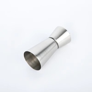 Yeni varış kokteyl Jigger 15/30ml 20/40ml 25/50ml düz Jigger çift ölçüm fincan barmen kiti paslanmaz çelik - Product Image 5