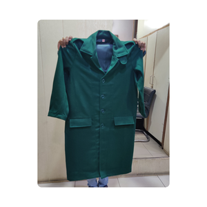 专业男士长款冬装防水羽绒服带纽扣安全工作服水洗