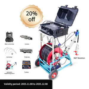 Wopson Robot Crawler inspeksi saluran air dalam, 512Hz Sonde kamera 360 lubang Borehole 90mm - Product Image 1