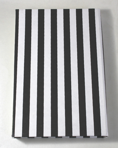 Papel de color blanco y rayas de color negro con estampado de tapa dura Papel de algodón hecho a mano reciclado Cuaderno Diario