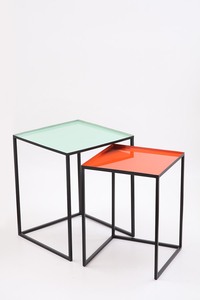 Mesa de centro lateral de anidación de esmalte multifuncional, mesa de centro de mesa redonda de Color, sala de estar y dormitorio - Product Image 5