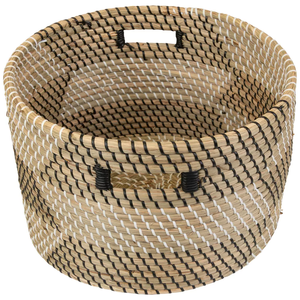 TienPhong Atacado Handwoven Natural Seagrass Conjunto de 3 Cestas De Andar De Andar Tradicional, Cesta Decorativa Com Alças
