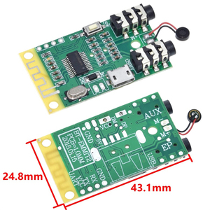 Placa receptora transmisora de audio Bluetooth 4,2 3,7 V ~ 5V 10M distancia MP3 decodificación módulo inalámbrico altavoces DIY 3,5mm para