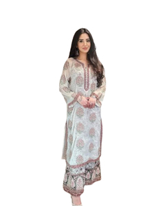 Kadınlar ve kızlar için pantolon ve Dupatta seti ile güzel baskılı Kurti hint Kurti Plazo özel teklif Combo Readymad - Product Image 1