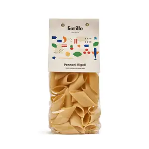 High Quality Ribbed Pennoni Pasta 500g - Durum Wheat Semolina - Italian Pasta Ideal for Creamy Pasta Salads